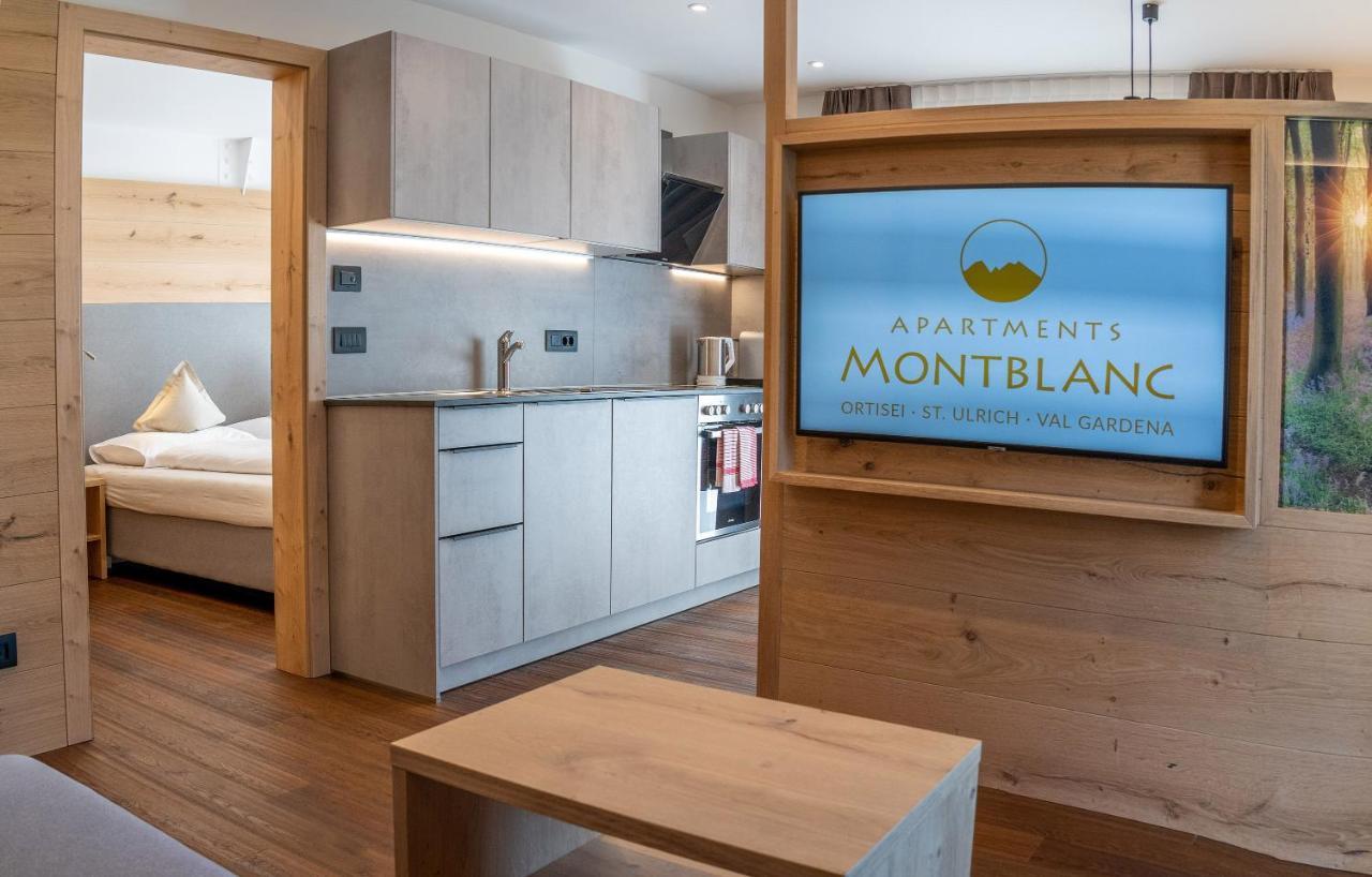 Apartments Montblanc Seceda Urtijëi Buitenkant foto
